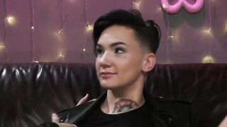 Tattooed lesbians anal gangbang fuck and whip