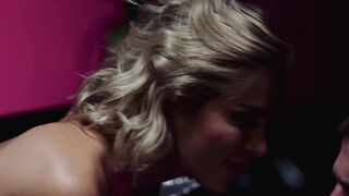 Dude fucks sexy blonde babe in black stockings