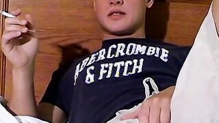 Chronic tobacco user Devon take pride in his huge cock