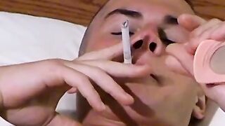 Chronic tobacco user Devon take pride in his huge cock