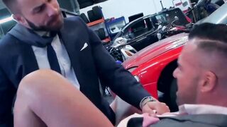 Two gay guys in suits fall in love and fuck each other well