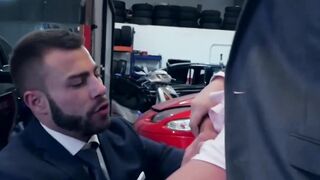 Two gay guys in suits fall in love and fuck each other well