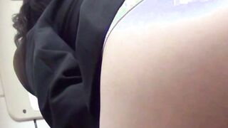 Sensual young Japanese fingers herself on voyeur camera