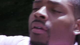 Curvy milf throats and rides big black dick
