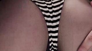 Blonde slave gets fucked up in bondage