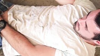 Big cocked and handsome hunk Brock sizzles on his motorbike
