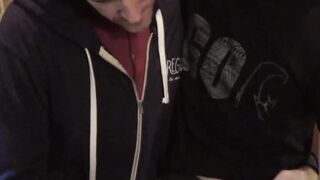 Impaled twink loudly moans while he intensely cums
