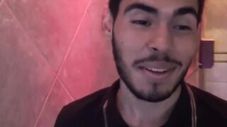Straight Latino dude riding hard cock for the first time