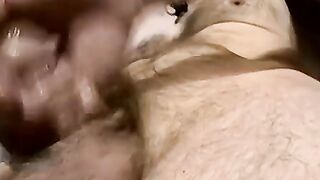 Horny old man takes his clothes off and pulls out his cock