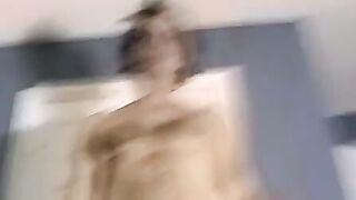 Horny old man takes his clothes off and pulls out his cock