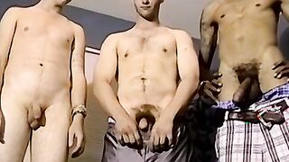 Horny little backdoor bandits jerk off their boners together