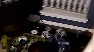 Horny little backdoor bandits jerk off their boners together