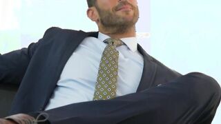 Boss in a suit anal pounds his employee after a blowjob