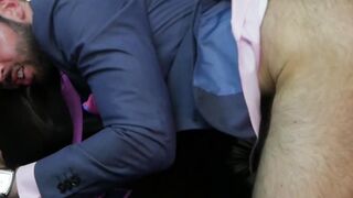 Boss in a suit anal pounds his employee after a blowjob