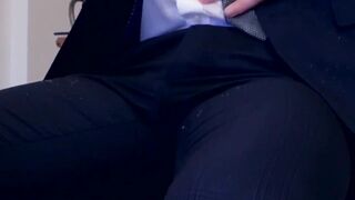 Guys in suits bang after nice business meeting and love it