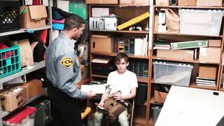 Security squad breaching thief ass in the interrogation room