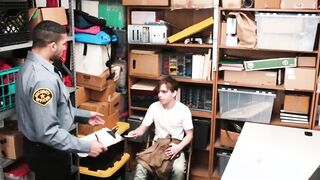 Security squad breaching thief ass in the interrogation room