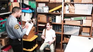 Security squad breaching thief ass in the interrogation room