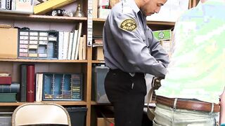 Security squad breaching thief ass in the interrogation room