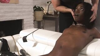 Agent fucks black social media star in bondage