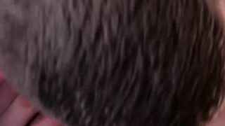 Studly unshaven person rimmed and without any protection by associate