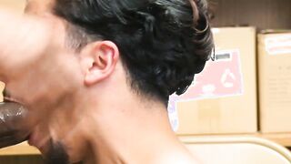 Young latino hunk cums after riding raw police BBC