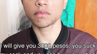 Straight Latino paid to ride big cock bareback and eat jizz