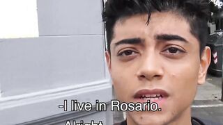Straight Latino paid to ride big cock bareback and eat jizz
