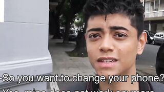 Straight Latino paid to ride big cock bareback and eat jizz
