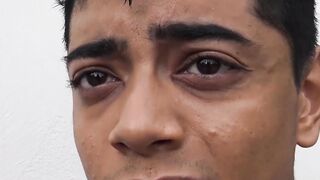 Straight Latino paid to ride big cock bareback and eat jizz
