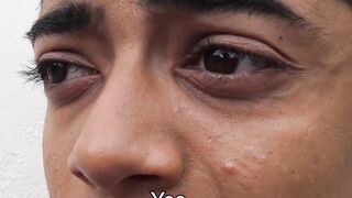 Straight Latino paid to ride big cock bareback and eat jizz
