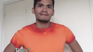 Gay for pay Latino drilled hard doggystyle after deepthroat