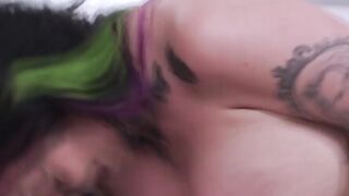 Chubby lesbians get fucked by human TS sex toy