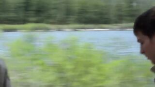 Juicy twink enjoys raw sex session and cum on ass in nature