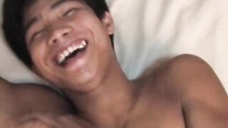Young straight Asian tickled and sucked off by Daddy