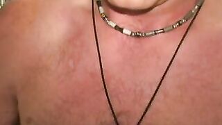 Mature dude jerks himself off to an explosive orgasm