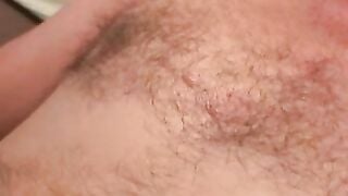 Mature dude jerks himself off to an explosive orgasm
