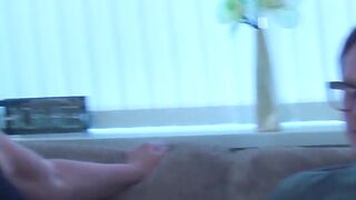 Blonde English MILF Alisha Rydes gives ball licking blowjob