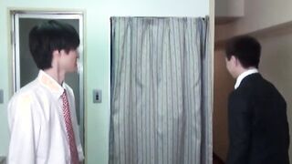 Japanese twink rides dick crude in the wake of getting wet penis massage