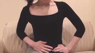 Naughty Japanese girl flashes her pussy in homemade video