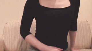 Naughty Japanese girl flashes her pussy in homemade video