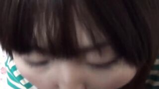 Kinky Asian teenager swallows plastic cock homemade