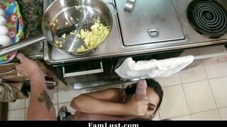 Step Daughter Almost Caught Sucking Off Her Daddy's Penis