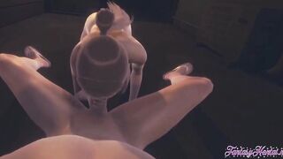 Attack on Titans Anime 3D - point of view Sasha blows and gets screwed inside an alley - Hentai Manga Japanese Porn