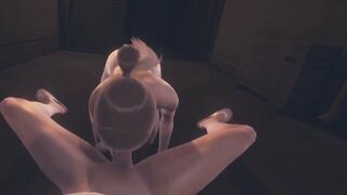Attack on Titans Anime 3D - point of view Sasha blows and gets screwed inside an alley - Hentai Manga Japanese Porn
