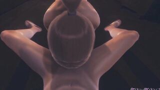 Attack on Titans Anime 3D - point of view Sasha blows and gets screwed inside an alley - Hentai Manga Japanese Porn