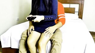 Sister inside Law I Teach You to Play Tape Games Sit on my Legs - I Felt My Bf's Brother's Long Dick When I Sit On Top