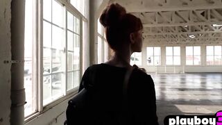 Adorable Canadian tiny titted 18 year old Hailey Afton passion pose into goddess clothes