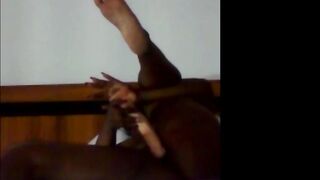Secret camera showing sister fucking herself with her dildo