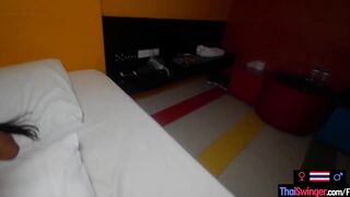 Adorable pierced amateur Thai eighteen hooker head and soak twat fucking